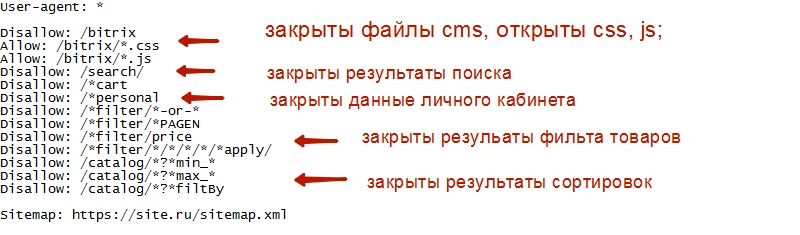 robots.txt для интернет-магазина на Bitrix