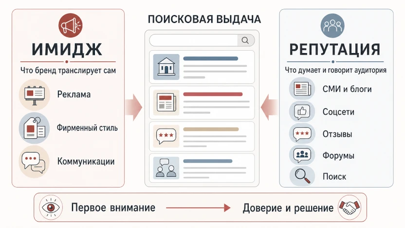 Отличие имиджа от репутации.